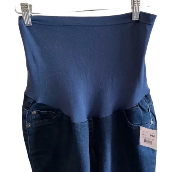 NWT Motherhood Maternity Indigo Blue Skinny Moulant Jeans - Size Petite Med 8/10 - Picture 3 of 12